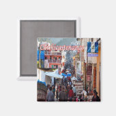 zGT008 CHICHACHASTENANGO,グアテマラ,市場,冷蔵庫 マグネット (正面/裏面)