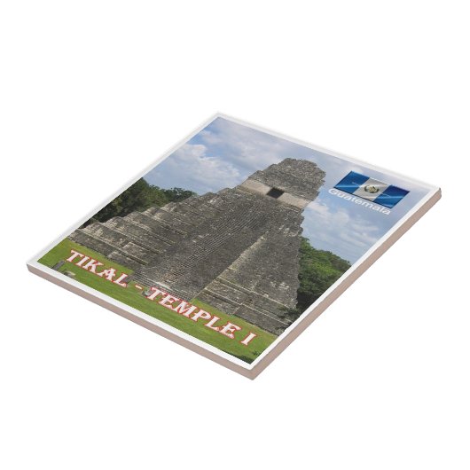 zGT010 TIKAL N.P.テンプルI,グアテマラ, タイル (側面)