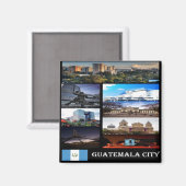 zGT023 GUATEMALA City, Mosaic, America,冷蔵庫 マグネット (正面/裏面)