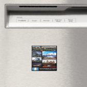 zGT023 GUATEMALA City, Mosaic, America,冷蔵庫 マグネット (インサイチュ (食洗機))