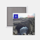 zGU0012 GUAM,パノラマ,オセアニア,冷蔵庫 マグネット (正面/裏面)