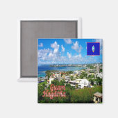 zGU002 HAGATNA, GUAM,パノラマ,オセアニア,冷蔵庫 マグネット (正面/裏面)