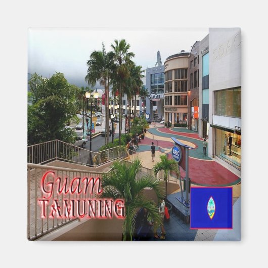 zGU009 TAMUNING, GUAM,オセアニア,冷蔵庫 マグネット (正面)