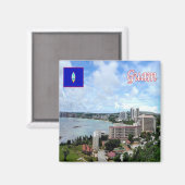 zGU013 GUAM,パノラマ,オセアニア,冷蔵庫 マグネット (正面/裏面)