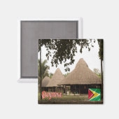 zGY006 GUYANA，ガイアナの家，アメリカ，冷蔵庫 マグネット (正面/裏面)