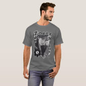 Zhang Miao Yi 中国のドラマ女優 モノクロ Tシャツ (正面フル)
