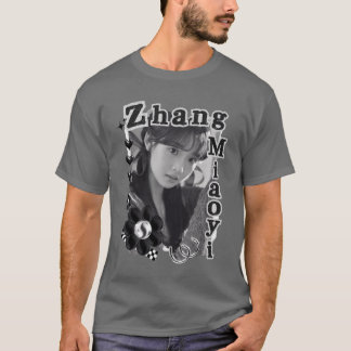 Zhang Miao Yi 中国のドラマ女優 モノクロ Tシャツ