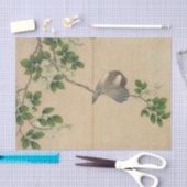 Zhang Ruoaiによる羽繕いする鳥 薄葉紙 (クラフト)