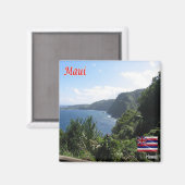 zHI004 MAUI, HAWAII, Aerial View, Oceania,冷蔵庫 マグネット (正面/裏面)