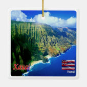 zHI006 KAUAI, HAWAII, Aerial View, Oceania, セラミックオーナメント (裏面)