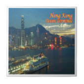 zHK009海ターミナル香港、アジア、 タイル (正面)