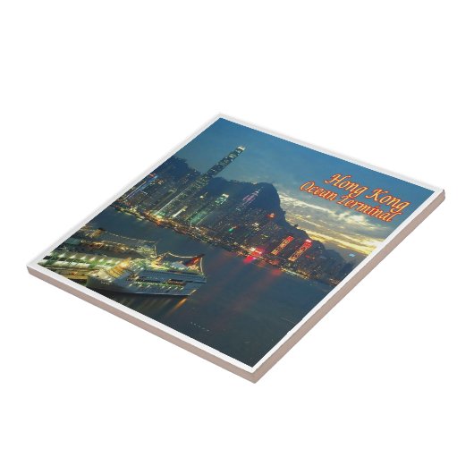 zHK009海ターミナル香港、アジア、 タイル (側面)