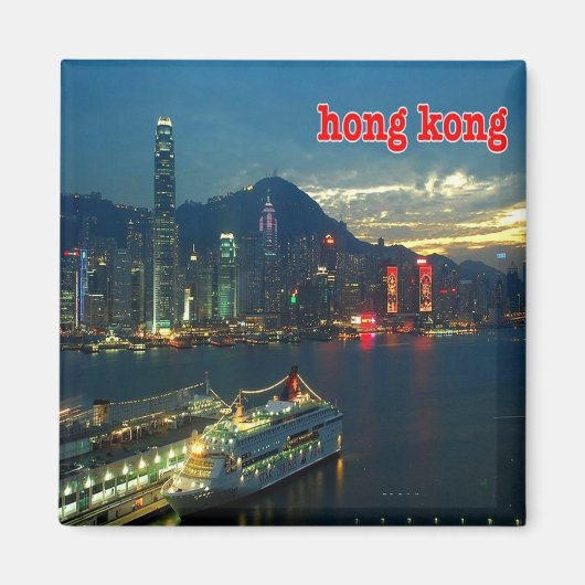 zHK010 HONG KONG panorama，アジア，冷蔵庫 マグネット (正面)