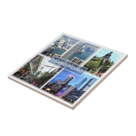 zHK011 HONG KONG，土産， タイル (側面)