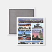 zHK012 HONG KONG，アジア，冷蔵庫 マグネット (正面/裏面)