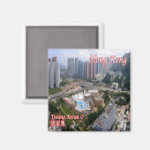 zHK018 TSEUGK WAN Oニュータウン香港,冷蔵庫 マグネット (正面/裏面)