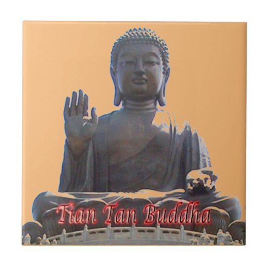 zHK020天タンブッダ、香港、 タイル (正面)