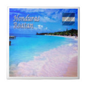 zHN008 ROATANベイ諸島，ホンジュラス， タイル (正面)