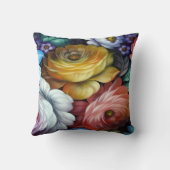 Zhostovoの民芸、花のクッション クッション (裏面)