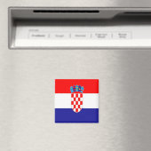 zHR001クロアチア、クロアチア国旗、冷蔵庫 マグネット (インサイチュ (食洗機))