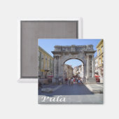 zHR007 PULA、クロアチア、冷蔵庫 マグネット (正面/裏面)