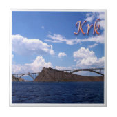 zHR016 KRK，ブリッジ，クロアチア， タイル (正面)