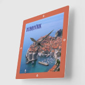zHR017 DUBROVNIK、クロアチア， スクエア壁時計 (傾斜)
