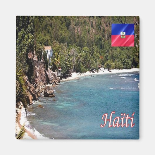 zHT008 HAITI, Cormier Plage，アメリカ，冷蔵庫 マグネット (正面)