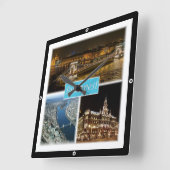 zHU003ブダペスト・ハンガリー， スクエア壁時計 (傾斜)