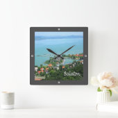 zHU009 BALATON,ハンガリー,ヨーロッパ, スクエア壁時計 (ホーム)