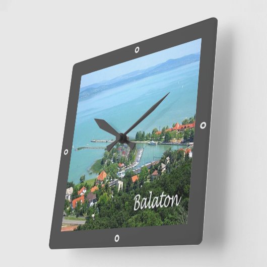 zHU009 BALATON,ハンガリー,ヨーロッパ, スクエア壁時計 (傾斜)