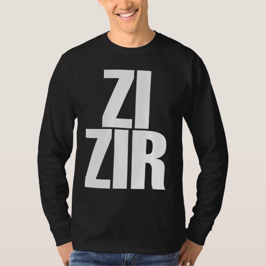 Zi Zir Big Obvious Nonbinary Pronouns Tシャツ (正面)