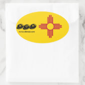 Ziaシンボル走のステッカー 楕円形シール (バッグ)