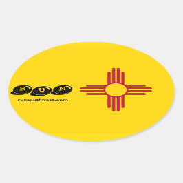 Ziaシンボル走のステッカー 楕円形シール