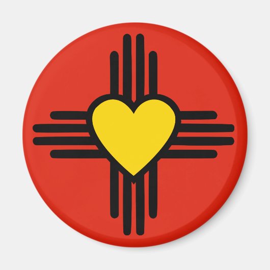 Ziaハート記号 マグネット (正面)