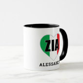 ZIAフラパーソナライズされたグイタリアンハートマググ マグカップ (正面右)