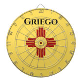 Zia記号付きニューメキシコ国旗 ダーツボード (正面)