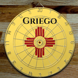 Zia記号付きニューメキシコ国旗 ダーツボード