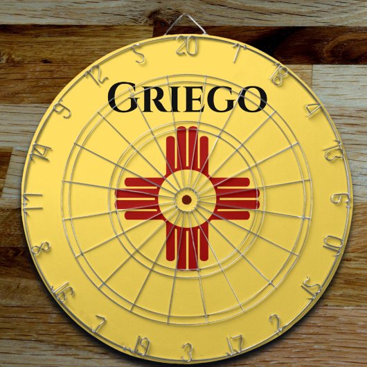 Zia記号付きニューメキシコ国旗 ダーツボード