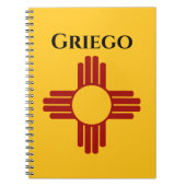 Zia記号付きニューメキシコ国旗 ノートブック (正面)