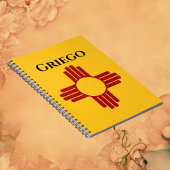 Zia記号付きニューメキシコ国旗 ノートブック
