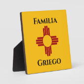 Zia記号付きニューメキシコ国旗 フォトプラーク (正面)