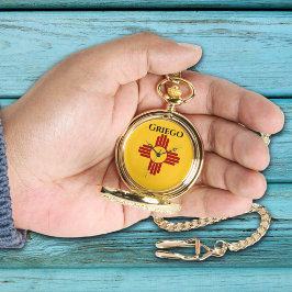 Zia記号付きニューメキシコ国旗 腕時計