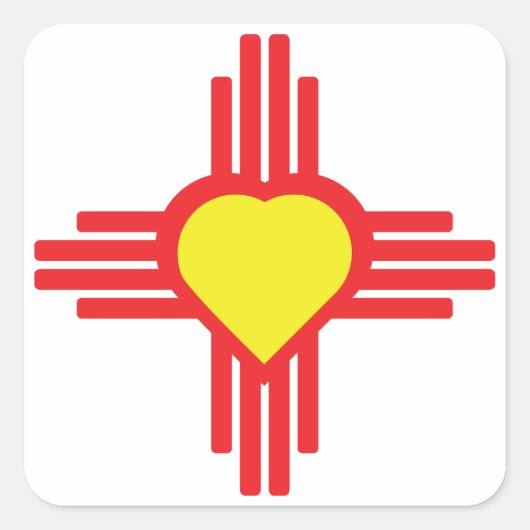 zia記号(ハート) スクエアシール (正面)