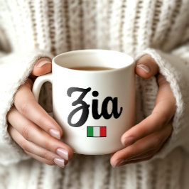 Zia(おば)イタリアの国旗マグ コーヒーマグカップ