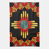 Zia Sonne - Zia Pueblo - New Mexico キッチンタオル (縦)