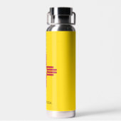 Zia Sunニューメキシコ国旗の個人名 ウォーターボトル (背面)