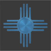 Zia Sun Blue  シール (正面)