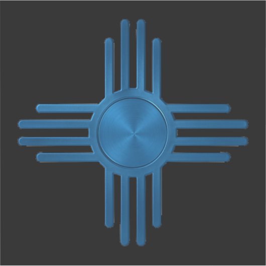 Zia Sun Blue  シール (正面)