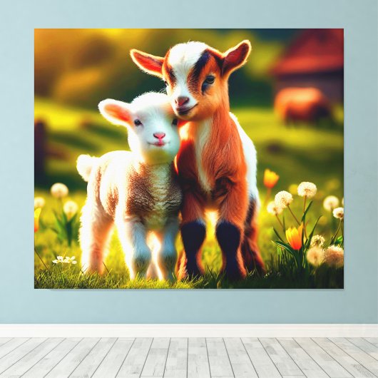 Zicklein キャンバスプリント (インサイチュ (ウッドフロア))